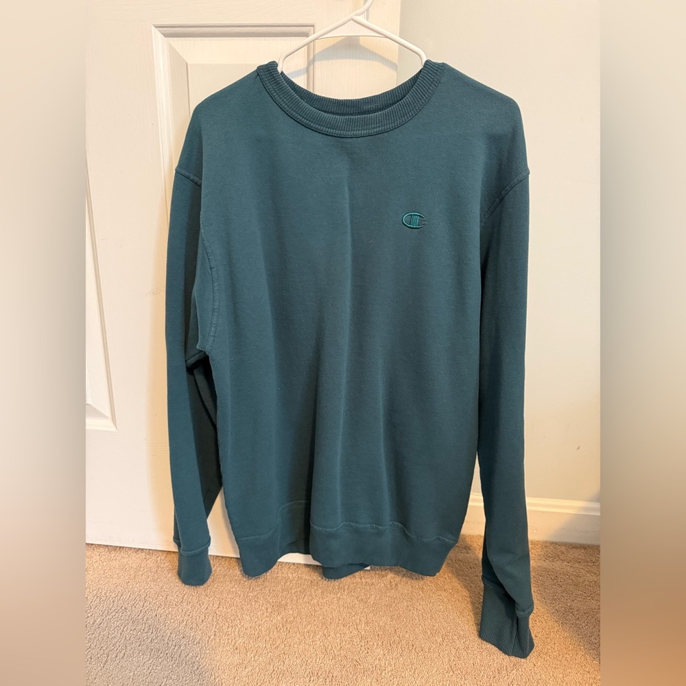 CHAMPION Unisex Teal Crewneck Sweatshirt